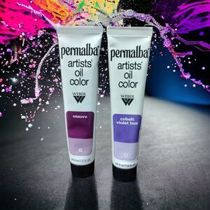 Vintage Unused Weber Permalba Artists Oil Color Paint Cobalt Violet Hue & Mauve